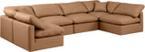 Indulge - Faux Leather 6 Piece Modular U-Shaped Sectional