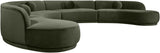 Avra - 189" Velvet Performance Fabric Upholstered Sectional