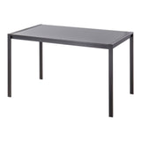 Fuji - Contemporary Dining Table - Black Metal