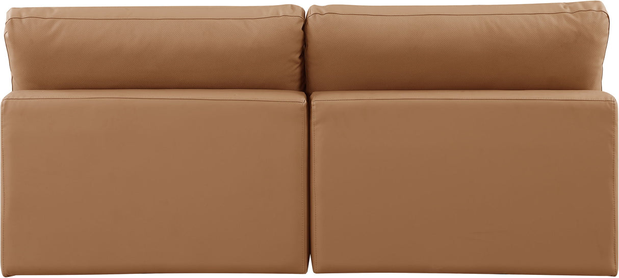 Comfy - Faux Leather Modular Armless Sofa 2 Seats