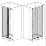 Frameless Single Sliding Shower Door With Handle