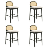 Lucio - Modern Farmhouse Wood Bar Height Kitchen Bar Stool