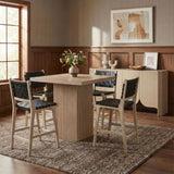Entwine - Vegan Leather Upholstered Counter Stool - Painted Natural