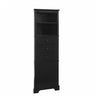 Tall Storage Cabinet With 3 Drawers And Adjustable Shelves For Bathroom