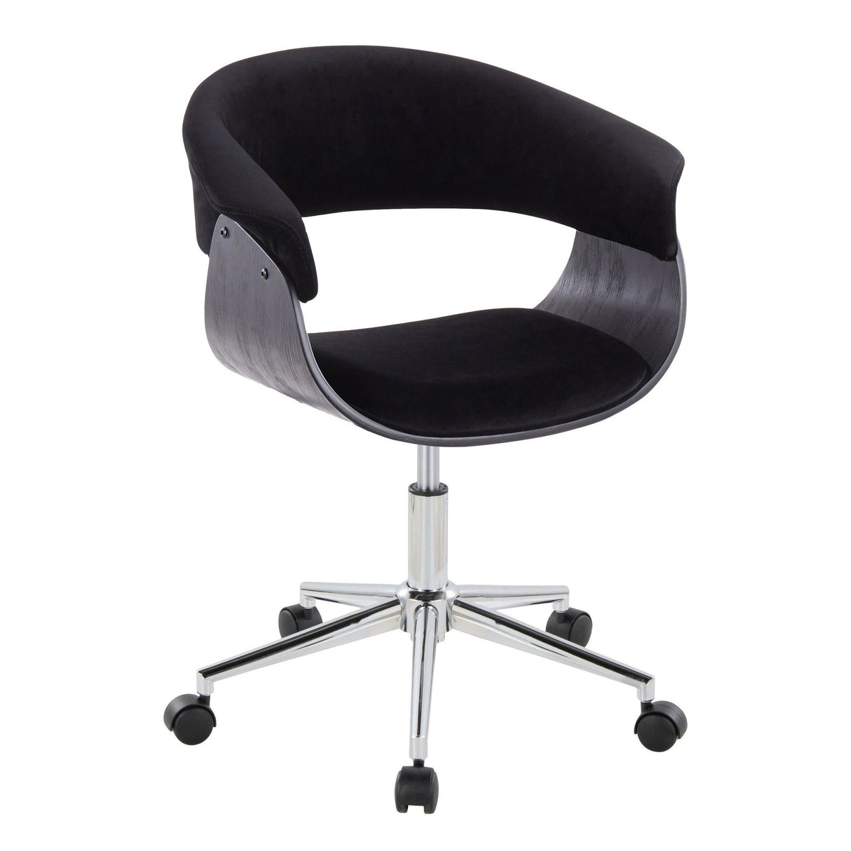 Vintage Mod - Office Chair - Black Velvet