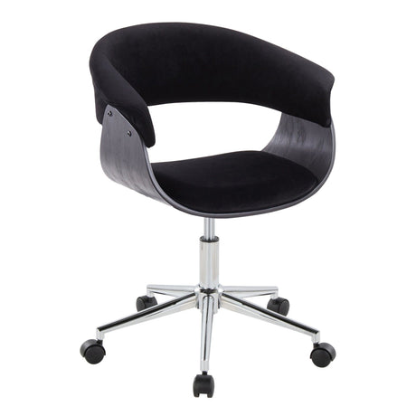 Vintage Mod - Office Chair - Black Velvet