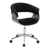 Vintage Mod - Office Chair - Black Velvet