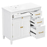 Bathroom Vanity With Sink Top, 3 Soft Closing Drawers