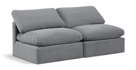 Indulge - Velvet 2 Seat Modular Armless Sofa