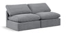 Indulge - Velvet 2 Seat Modular Armless Sofa