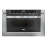24 in. Stainless-Steel Microwave Drawer, Wall-Mounted with Flat Bottom,1.2 Cu. Ft. KM-MD-1SS