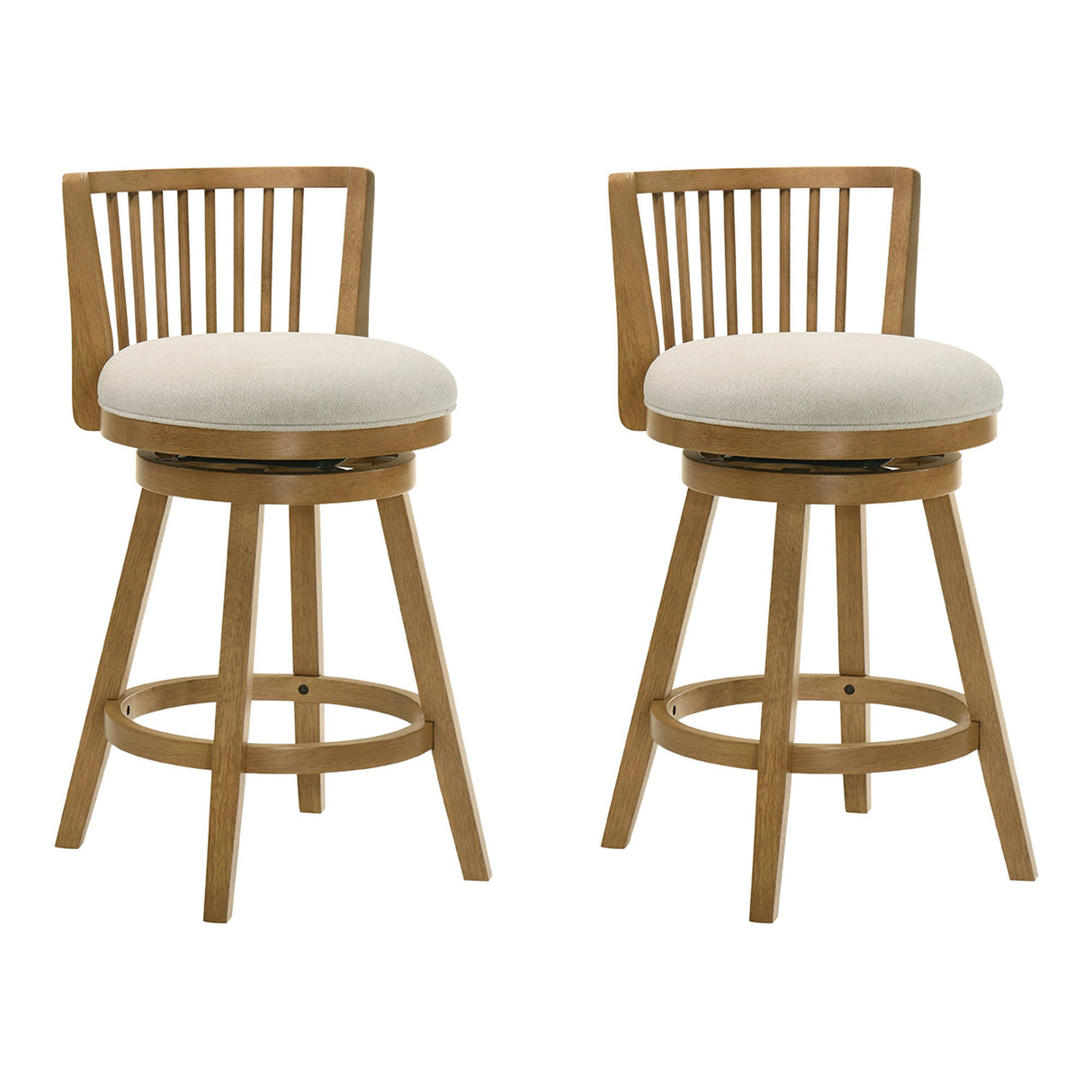 Harper - 26" Amber Glow Counter Height Rubberwood Swivel Barstool