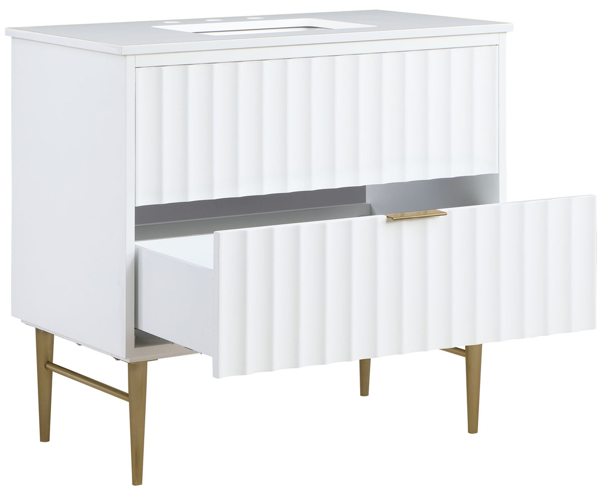 Modernist - Bathroom Vanity With Gold Legs