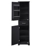Tall Freestanding Bathroom Storage Cabinet With 2 Doors And Adjustable Shelves