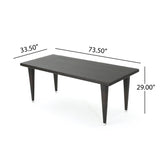 Reflect - Outdoor Dining Table With Rattan Cover - Dark Gray