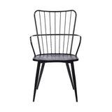 Parisa - High Back Steel Framed Side Chair - Black Powder / Brushed