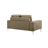 Faelin - Leather Loveseat With Tufted Back
