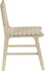 Entwine - Vegan Leather Upholstered Dining Chair - Painted Natural