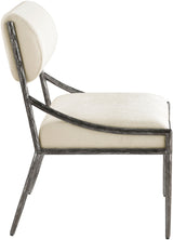 Bastille - Upholstered Dining Side Chair (Set of 2) - Silver Frame