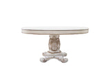 Vendome - 76" Round Dining Table With Pedestal Base - Antique Pearl