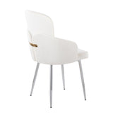 Dahlia - Contemporary Dining Chair (Set of 2) - Chrome Metal