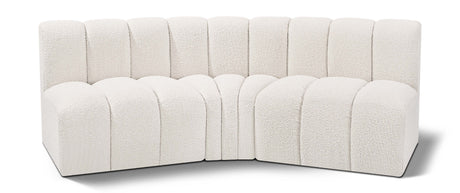 Arc - Boucle Fabric 3 Piece Modular Corner Sofa