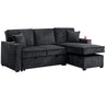 Convertible Sectional With USB / USB - C Port, Storage Chaise, Pull-Out Bed
