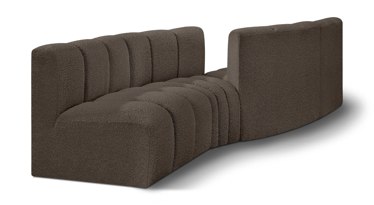 Arc - Boucle Fabric 4 Piece Sofa