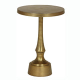 Modern Aluminum Accent Table With Raw Brass, Elegant Design, weight And Durable - Antique Brass