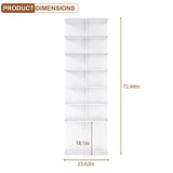 7 Tier Square Rotating Shoe Rack Tower With 360° Spinning Organizer - White