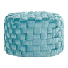 Braided - Round Velvet Ottoman