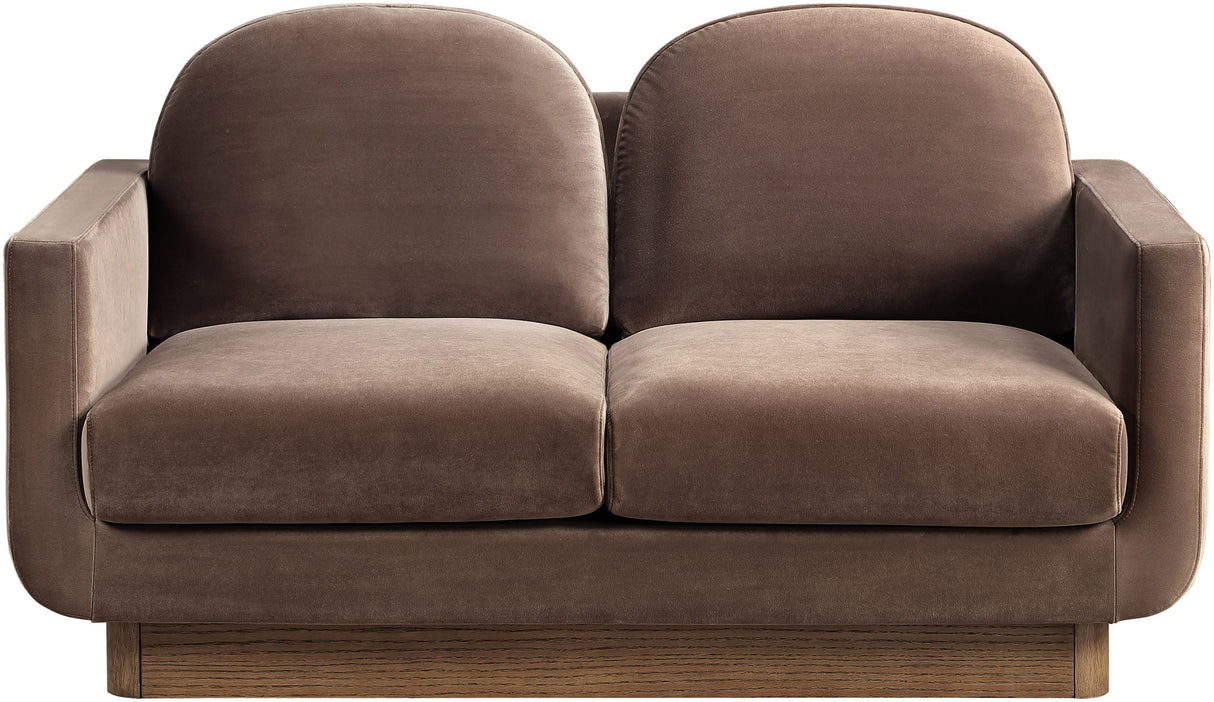 Diviento - Velvet Performance Fabric Upholstered Loveseat