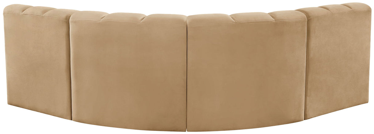 Arc - Velvet 4 Piece Corner Modular Sofa