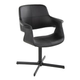 Vintage Flair - Mid-Century Modern Swivel Accent Chair With X-Pedestal Base