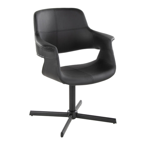 Vintage Flair - Mid-Century Modern Swivel Accent Chair With X-Pedestal Base