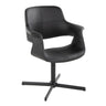 Vintage Flair - Mid-Century Modern Swivel Accent Chair With X-Pedestal Base