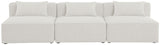 Cube - Linen Modular 3 Seat Armless Sofa