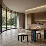 Conrad - Linen Dining Chair With Black Legs