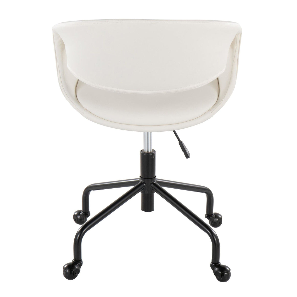 Curvo - Upholstered 4-Star Task Chair - Black Metal Base