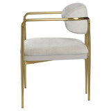 Zayn - Arm Chair (Set of 2) - Beige Chenille & Gold