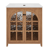 Vintage Farmhouse Bathroom Vanity With Ceramic Sink