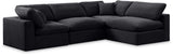 Comfy - 4 Piece Velvet Modular Armless Sectional
