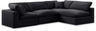 Comfy - 4 Piece Velvet Modular Armless Sectional