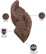 Arc - Faux Leather 4 Piece Curved Modular Sofa