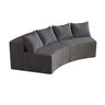 Curved Sectional Sofa With 4 Pillows, Modular Semi Circular Design