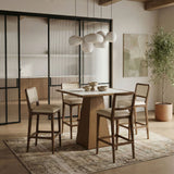 Atrium - Glass Top And Wood Base Dining Table