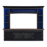 Extra Long TV Stand With 7 Color LED Lights, Adjustable Shelves & Storage Cabinets