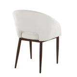 Renee - Upholstered Contemporary Chair (Set of 2) - Walnut Metal Legs