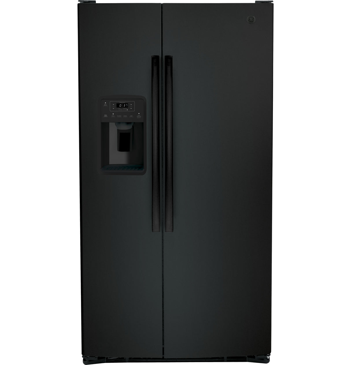GE GSE25GGPBB - 36 in. 25.3 cu. ft. Energy Star Side-by-Side Refrigerator with External Ice & Water Dispenser - Black