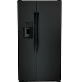 GE GSE25GGPBB - 36 in. 25.3 cu. ft. Energy Star Side-by-Side Refrigerator with External Ice & Water Dispenser - Black